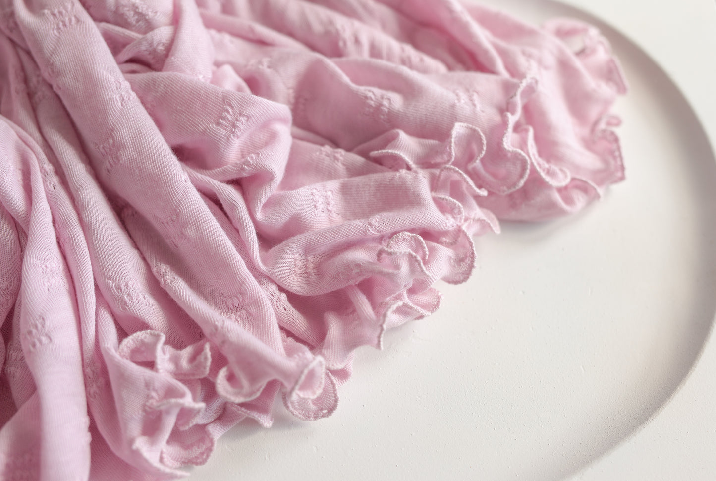 Sunset Pink Curly Wrap and Bonnet Set