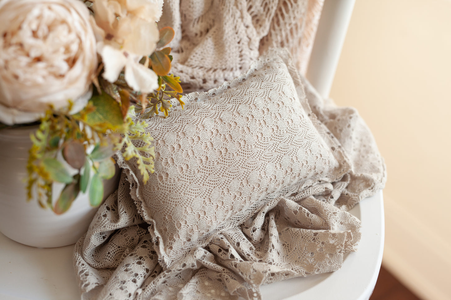 Rustic Taupe Pillow and Layer