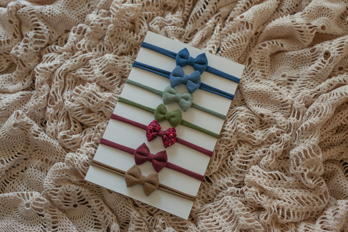 Set of 7 Bow Tiebacks