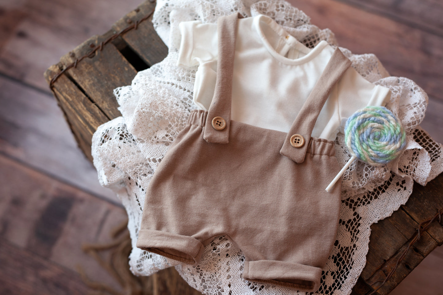 Beau - Newborn overalls and shirt