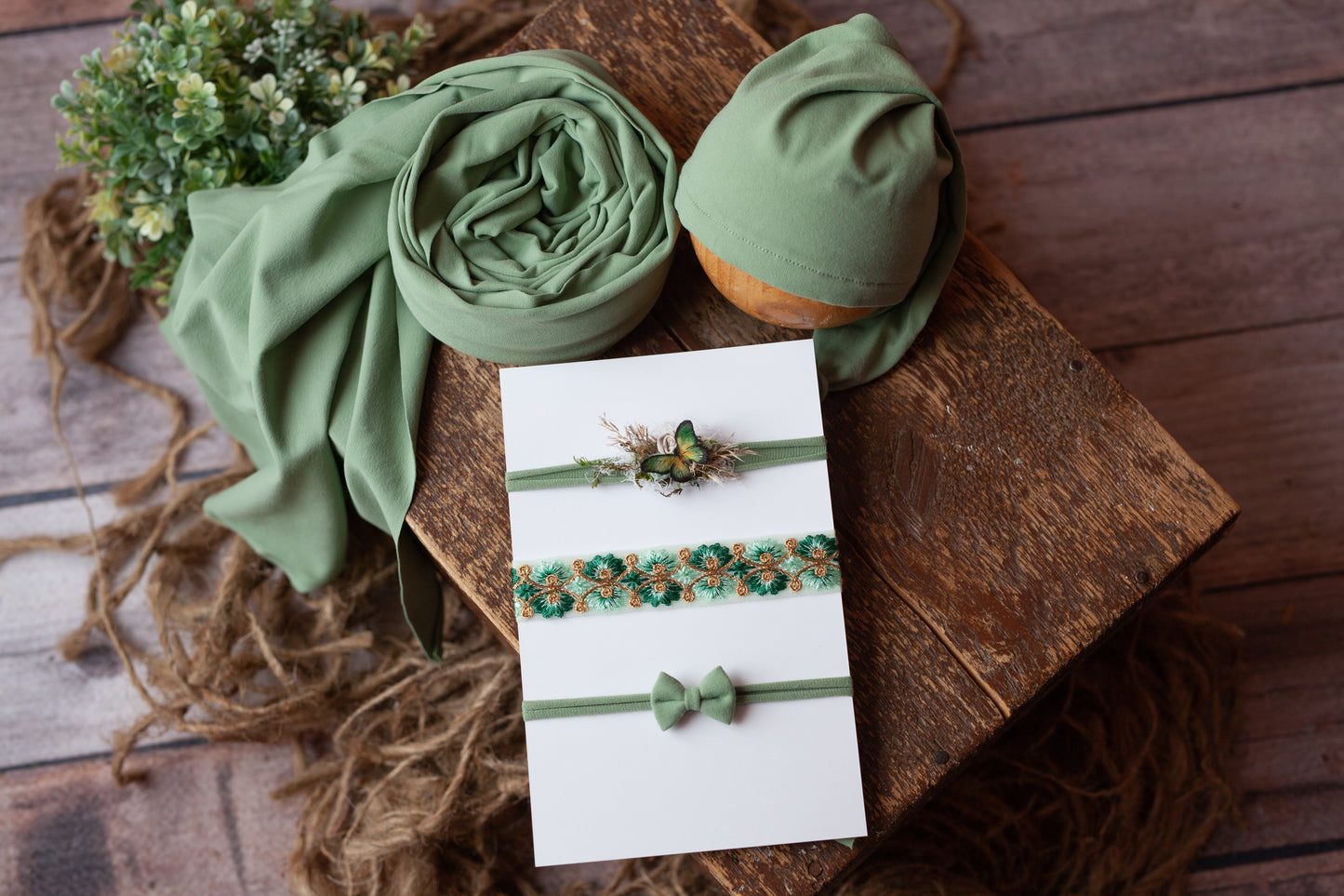 Shades of Sage - Set of 3 tiebacks
