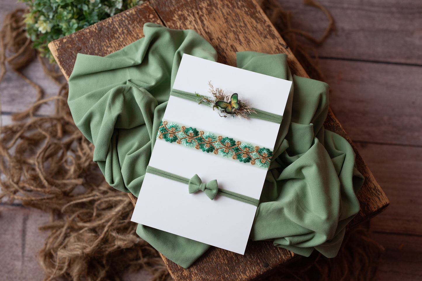 Shades of Sage - Set of 3 tiebacks