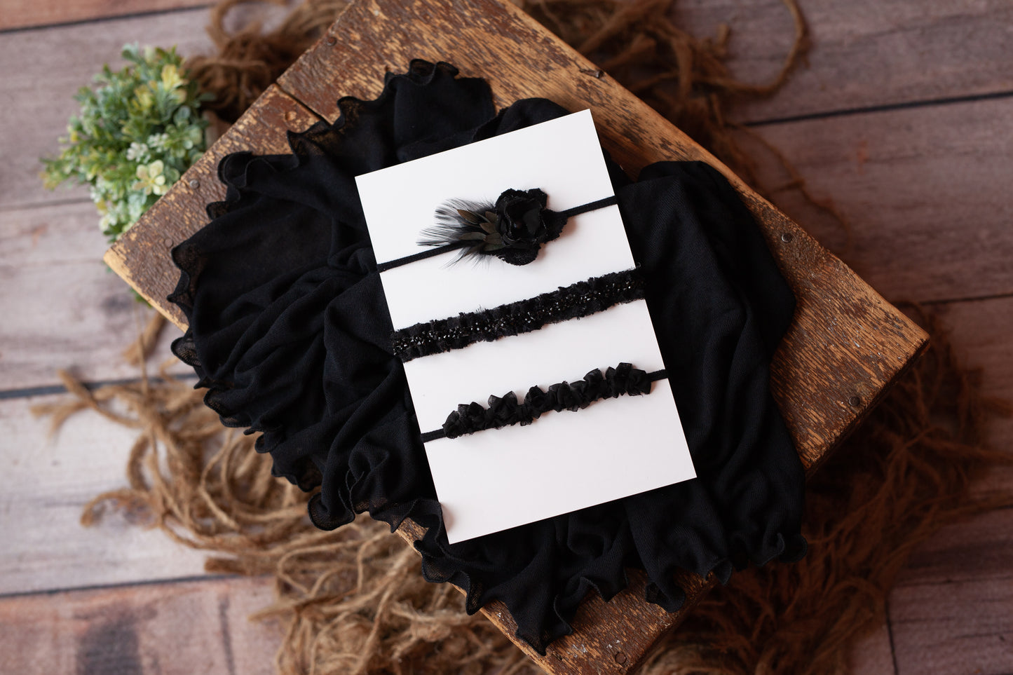 Black - Set of 3 tiebacks