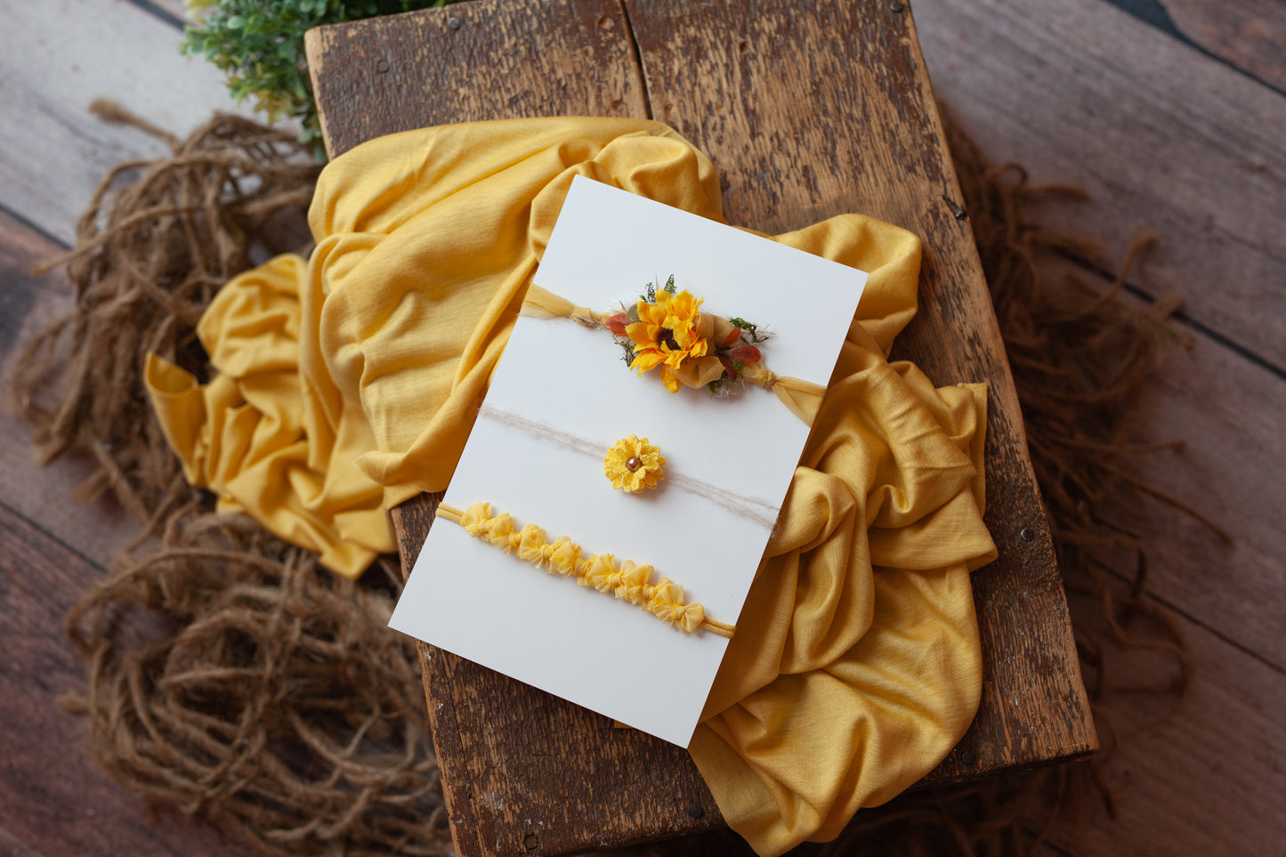 Sunflower- Set of 3 tiebacks