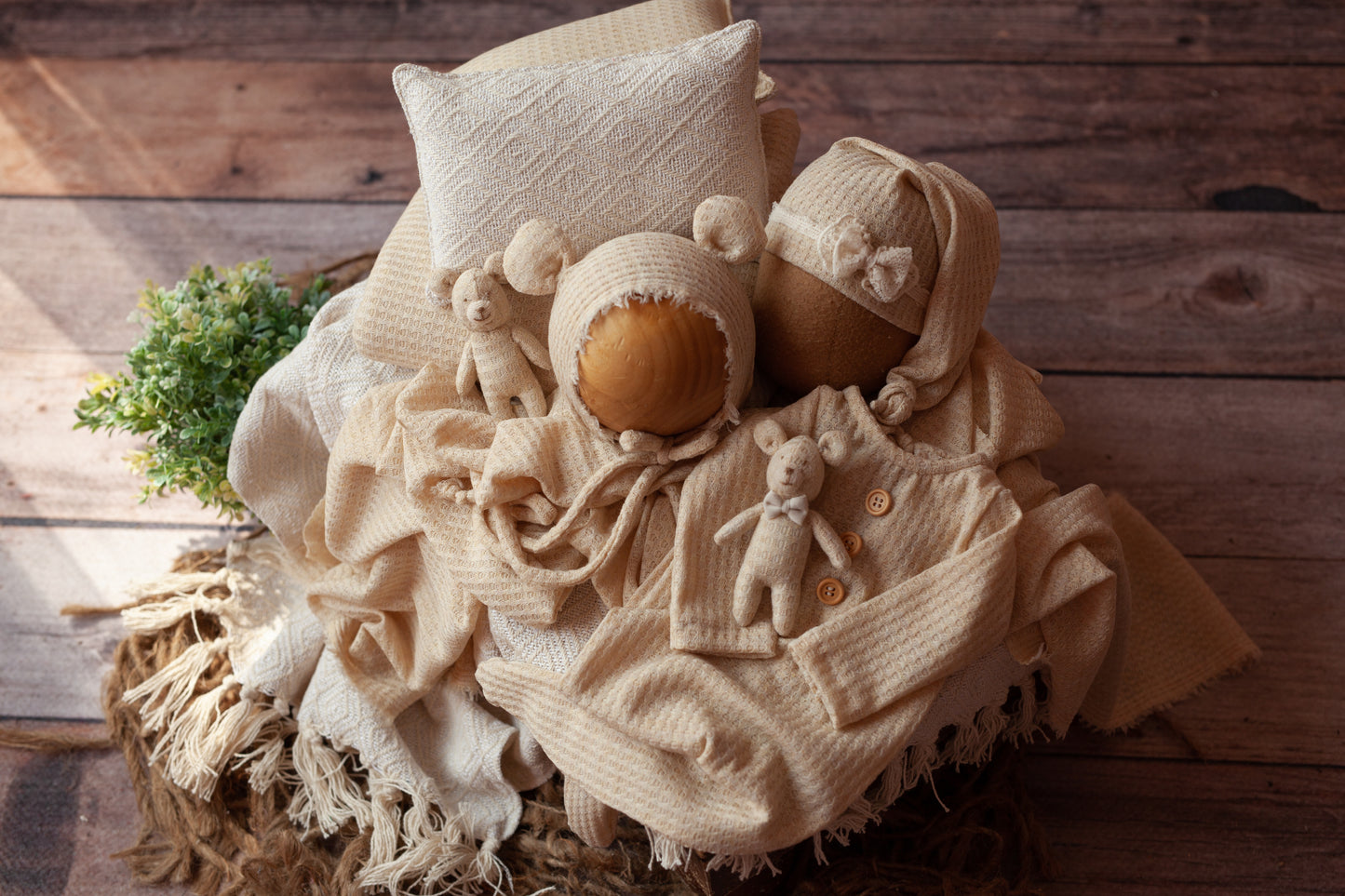 Cream, Beige and Textures - 9 piece set