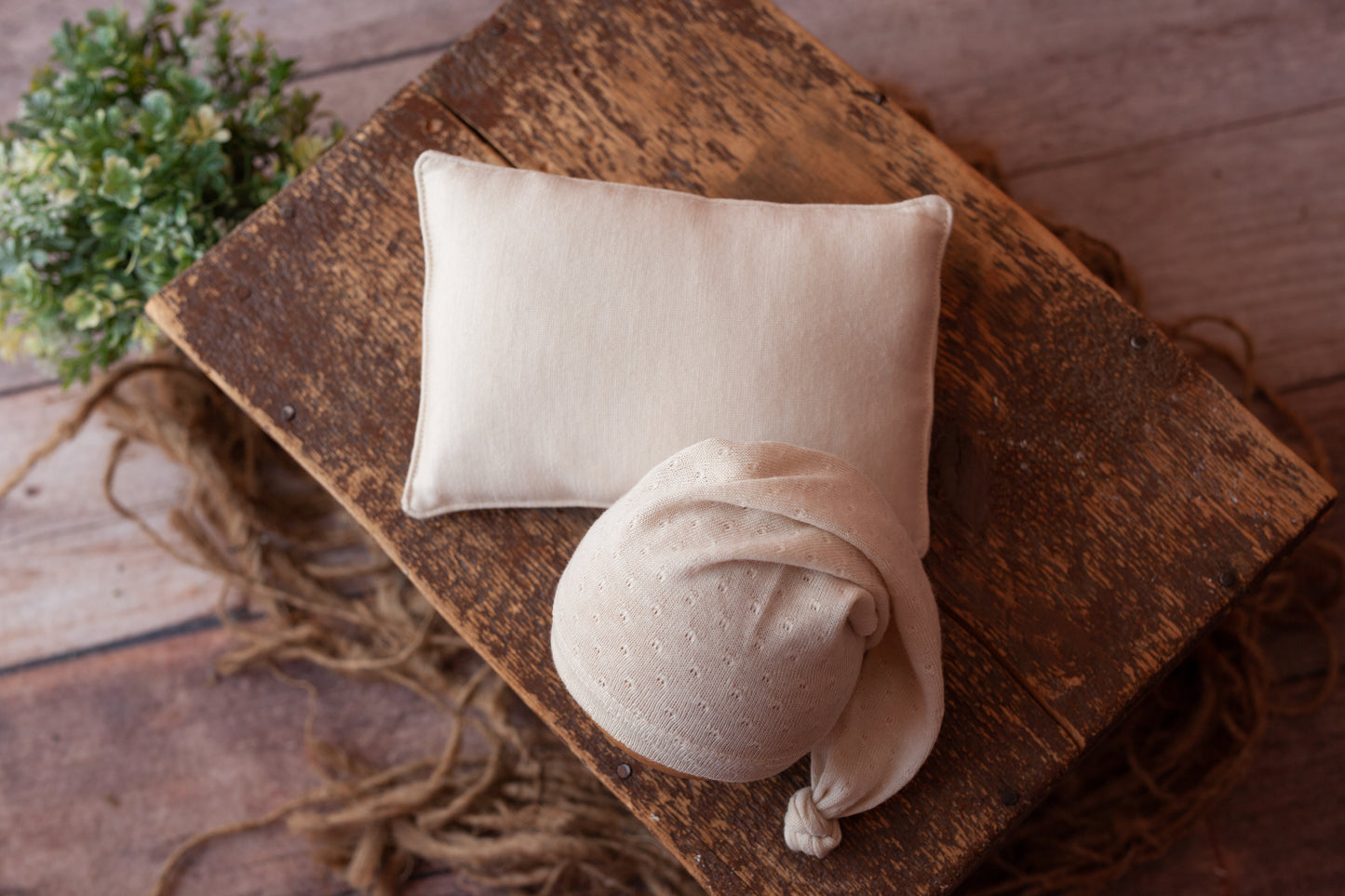 Neutral Double Sided Pillow and Sleepy Cap