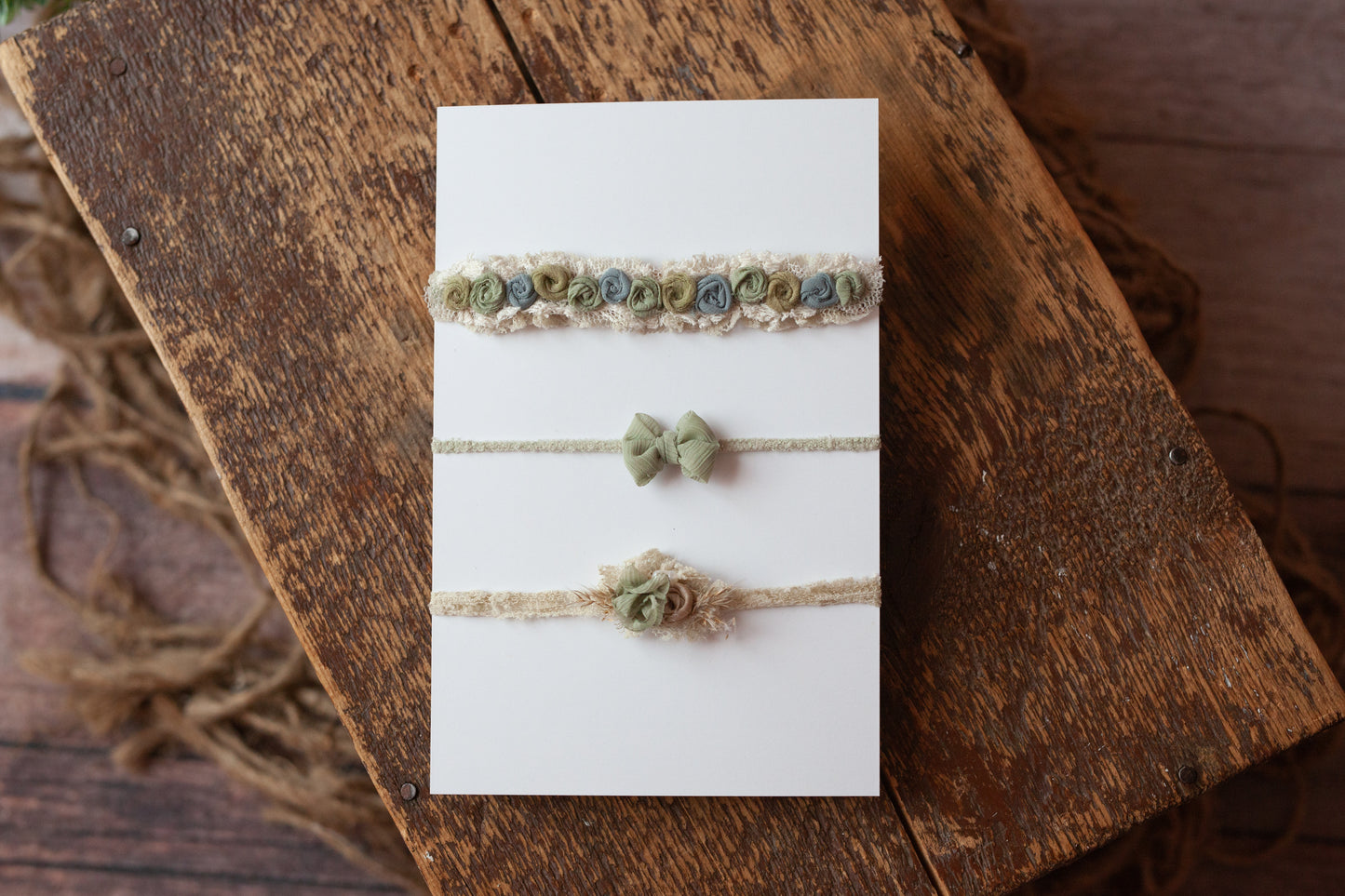 "Riverbed" set of three tiebacks