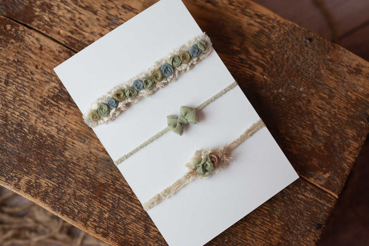 "Riverbed" set of three tiebacks