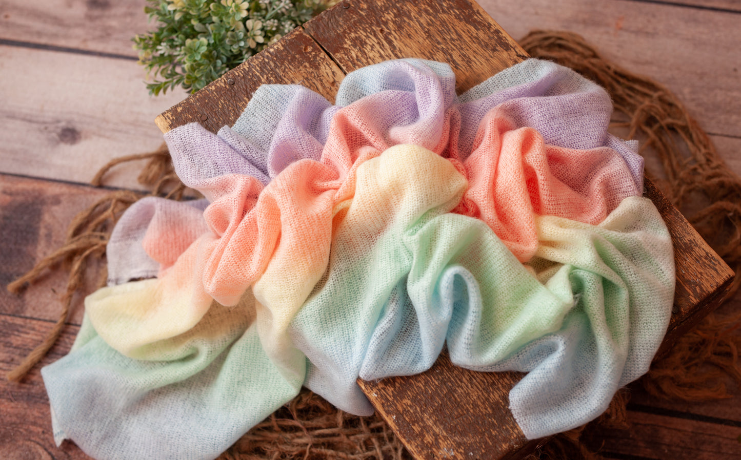 Vibrant Rainbow Wrap & Sleepy Cap Set