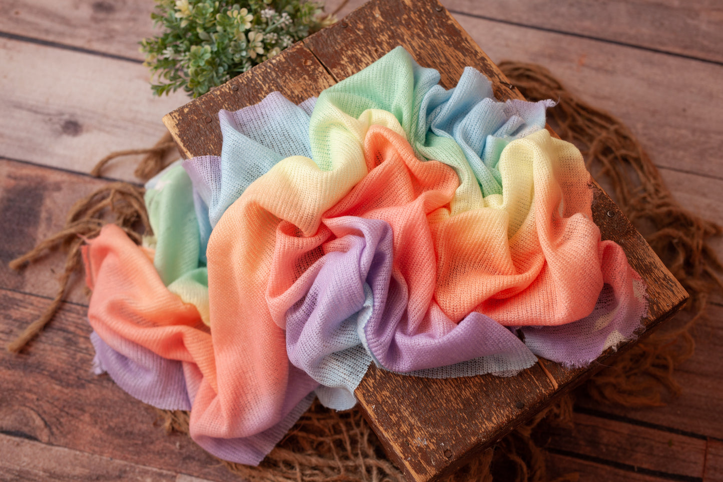 Vibrant Rainbow Wrap & Sleepy Cap Set
