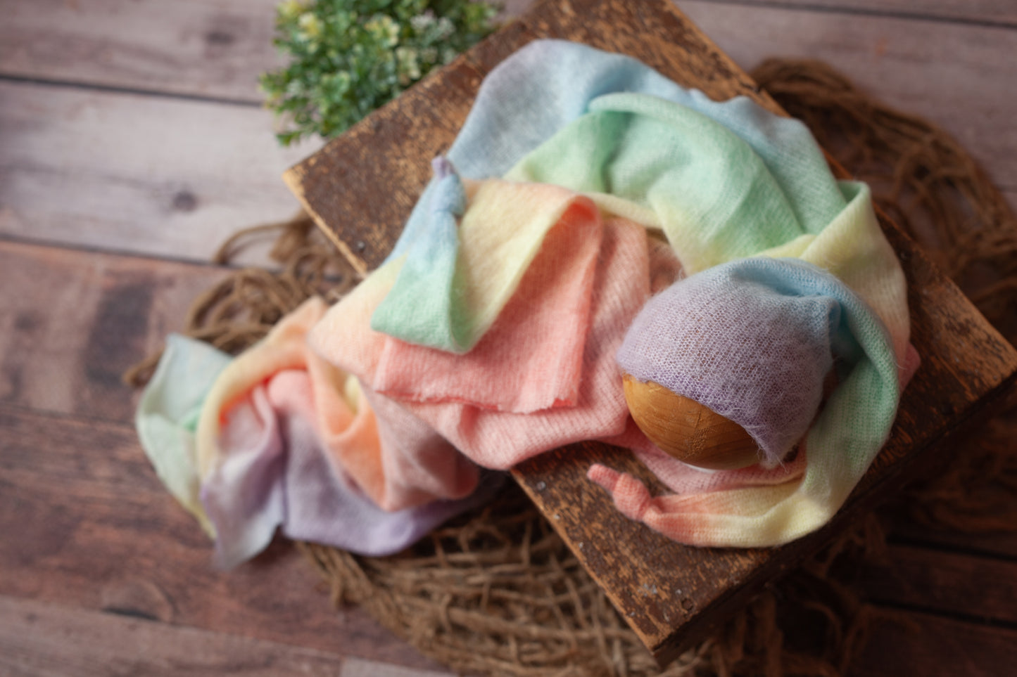 Vibrant Rainbow Wrap & Sleepy Cap Set