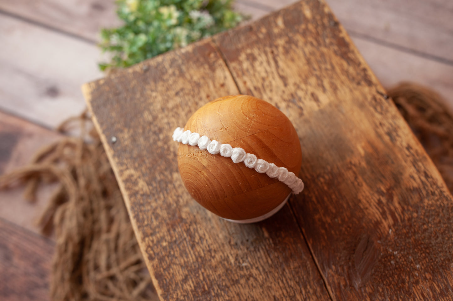 White Rosette Tieback