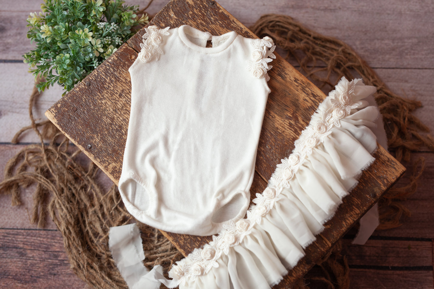 Giana - Newborn Romper with Removable Skirt