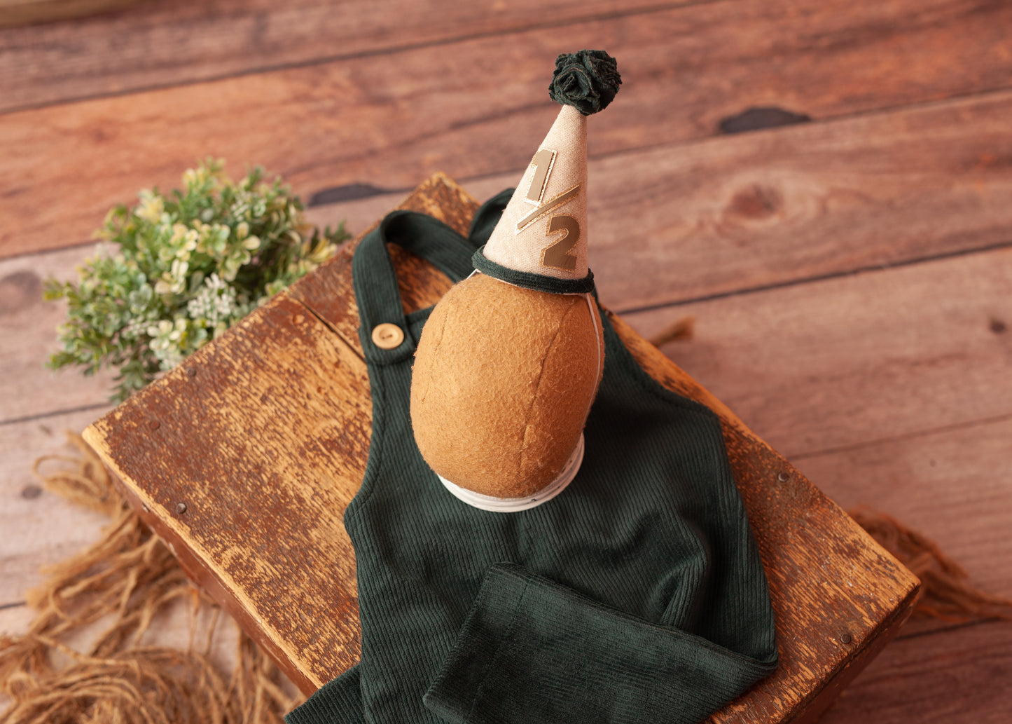 Coduroy - Sitter Overalls and Party Hat