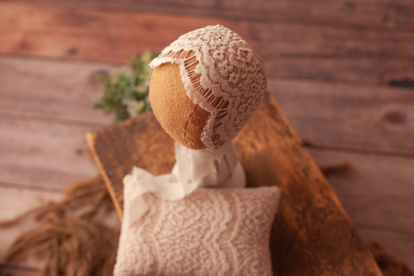 Carla - Lacey Pillow and Bonnet