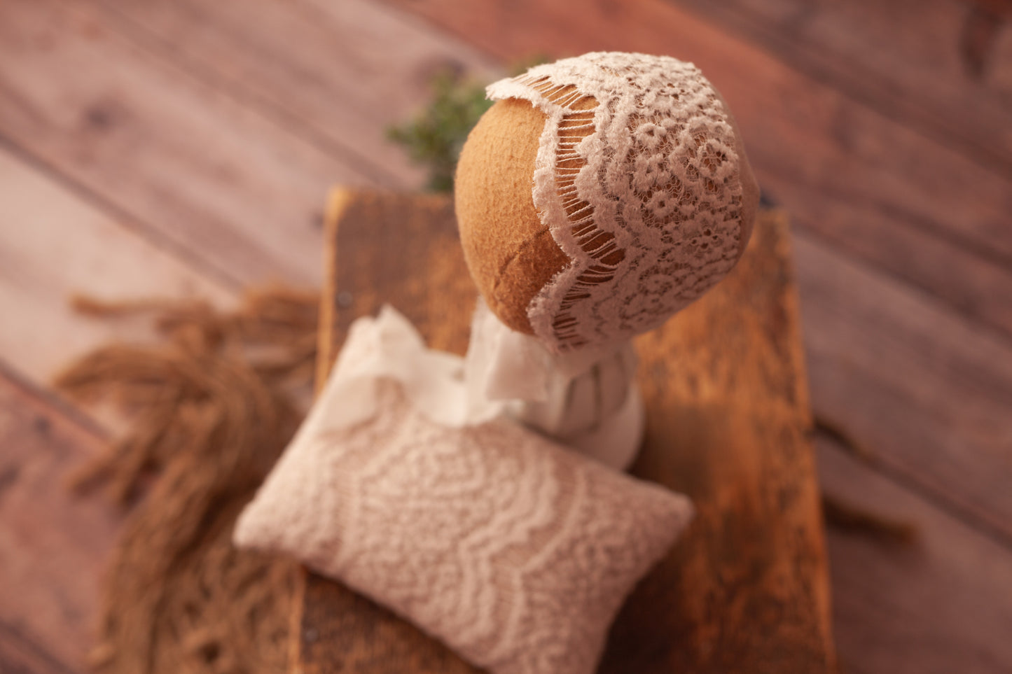 Carla - Lacey Pillow and Bonnet