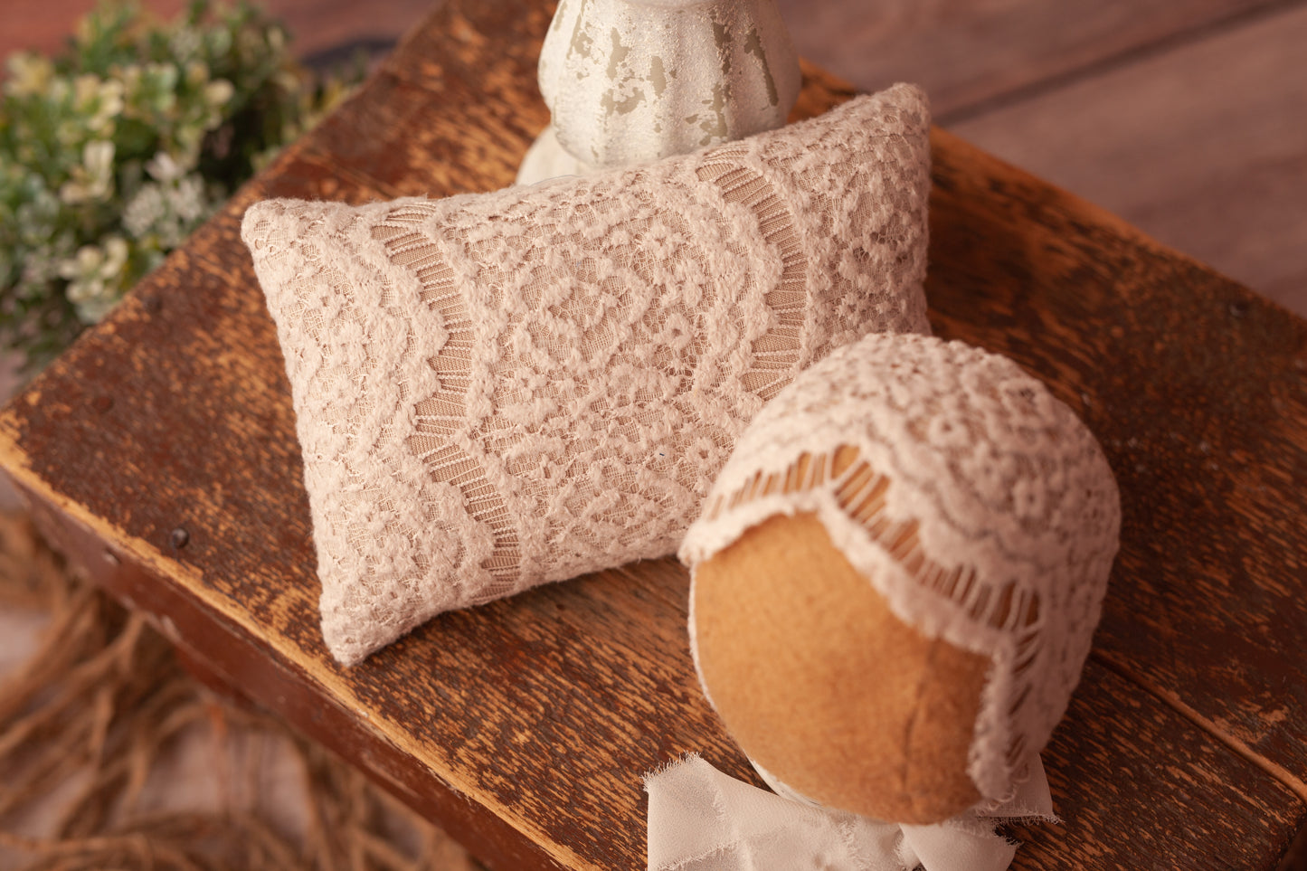 Carla - Lacey Pillow and Bonnet