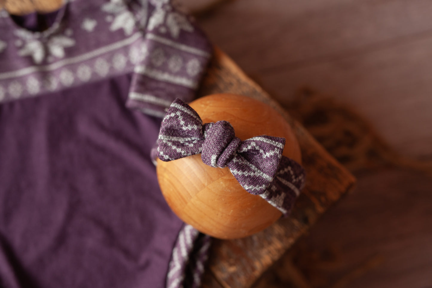 Viola - Newborn Purple Romper and Headband
