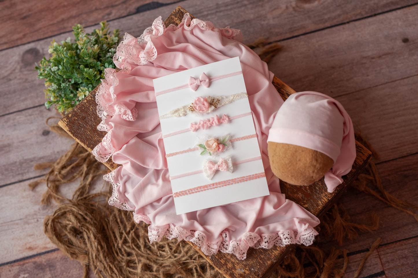 Petal Pink - Lace Trimmed Wrap Set