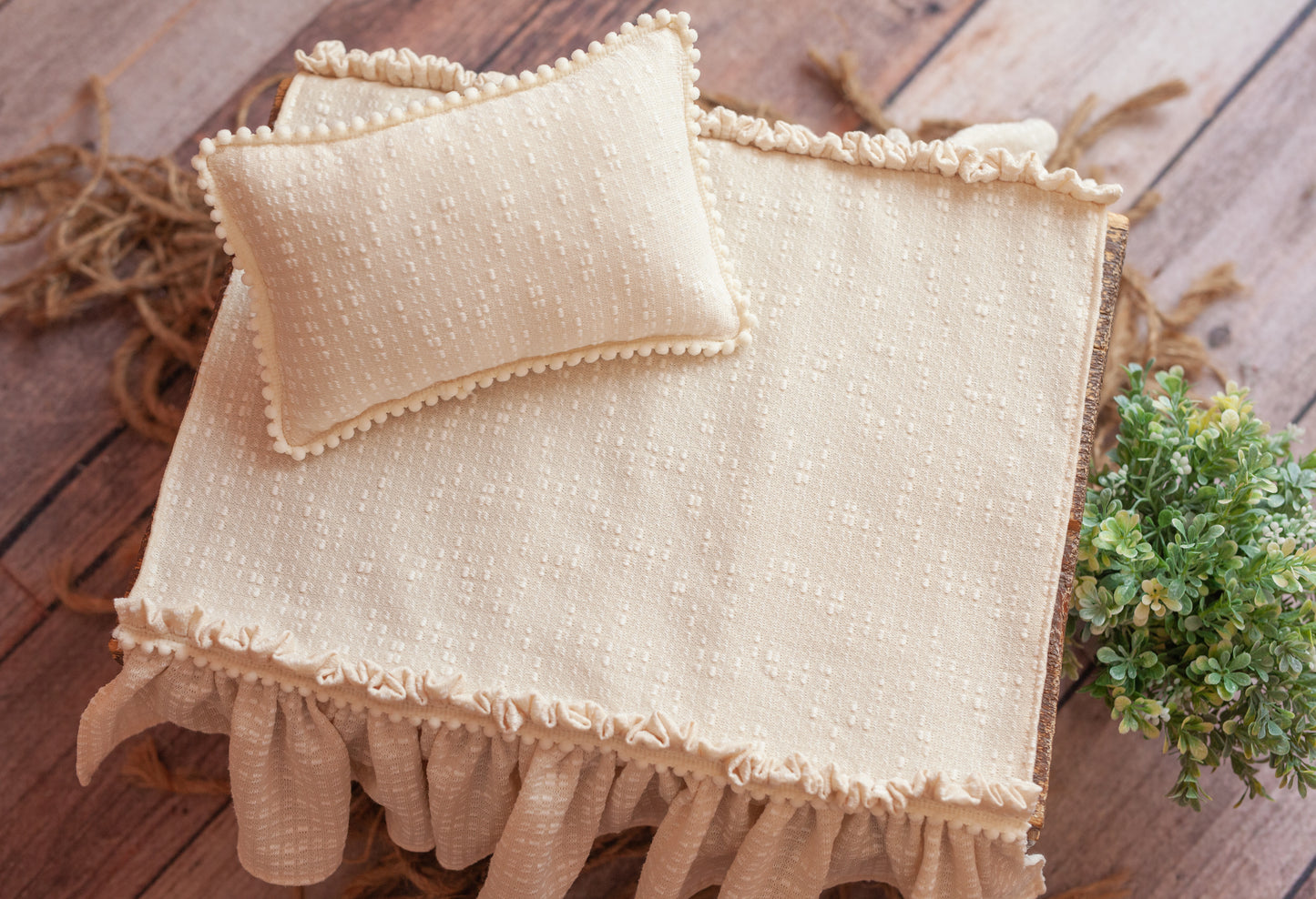 Dakota - Gender Neutral Tiny Bedspread and Pillow
