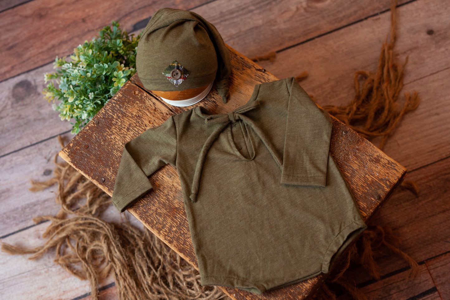 Micheal - Newborn Romper and Sleepy Cap