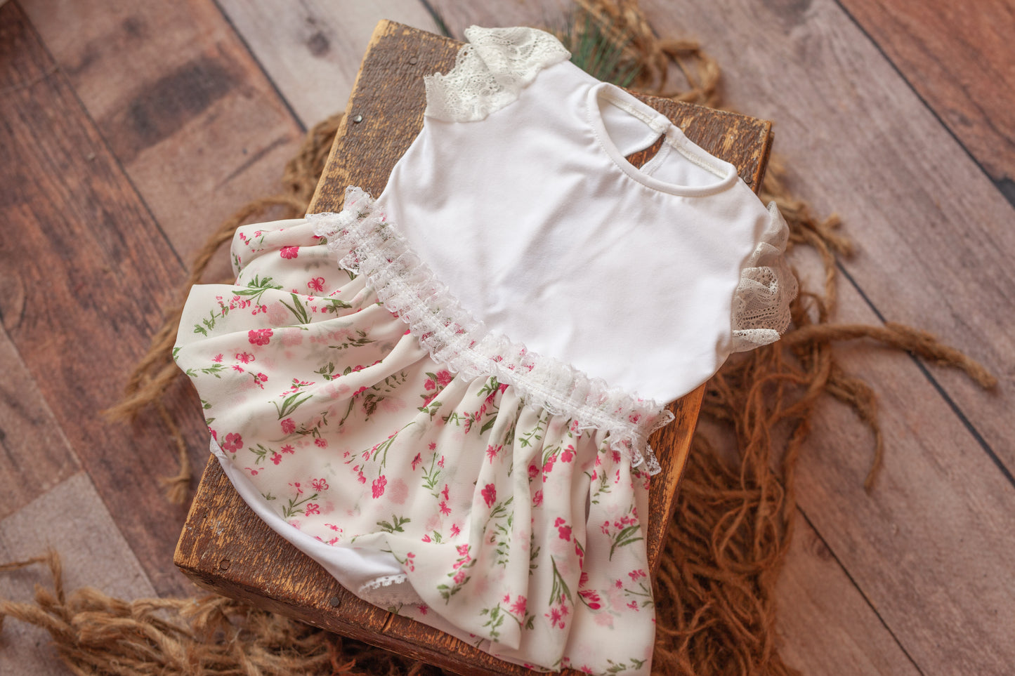 Andreia- 9-12 month romper and Skirt