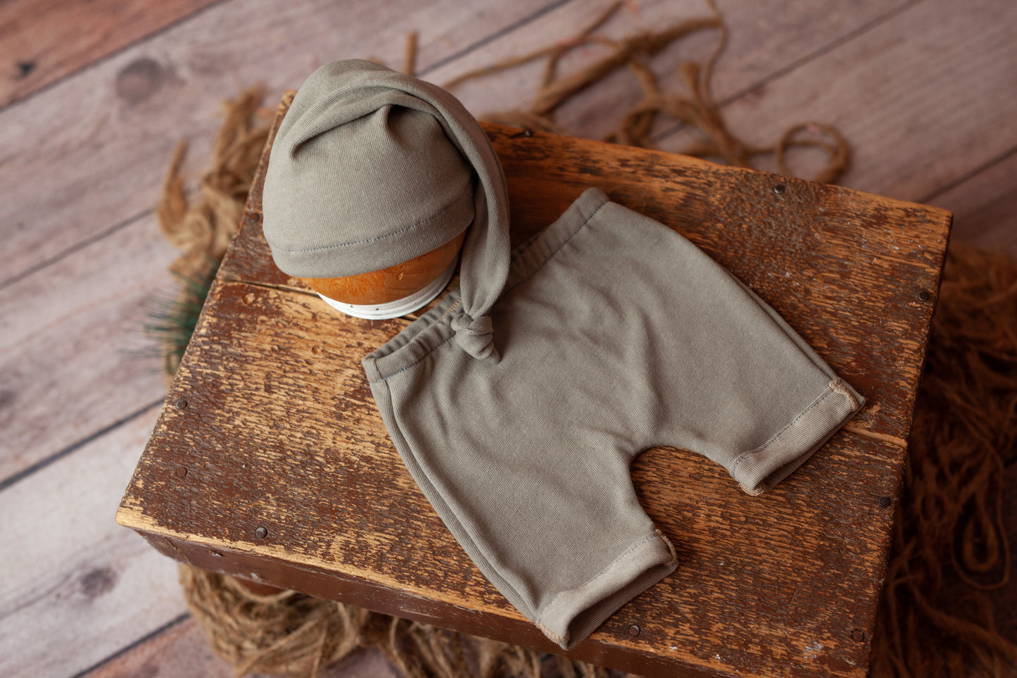 Pebble Grey - Newborn Shorties and Sleepy Cap