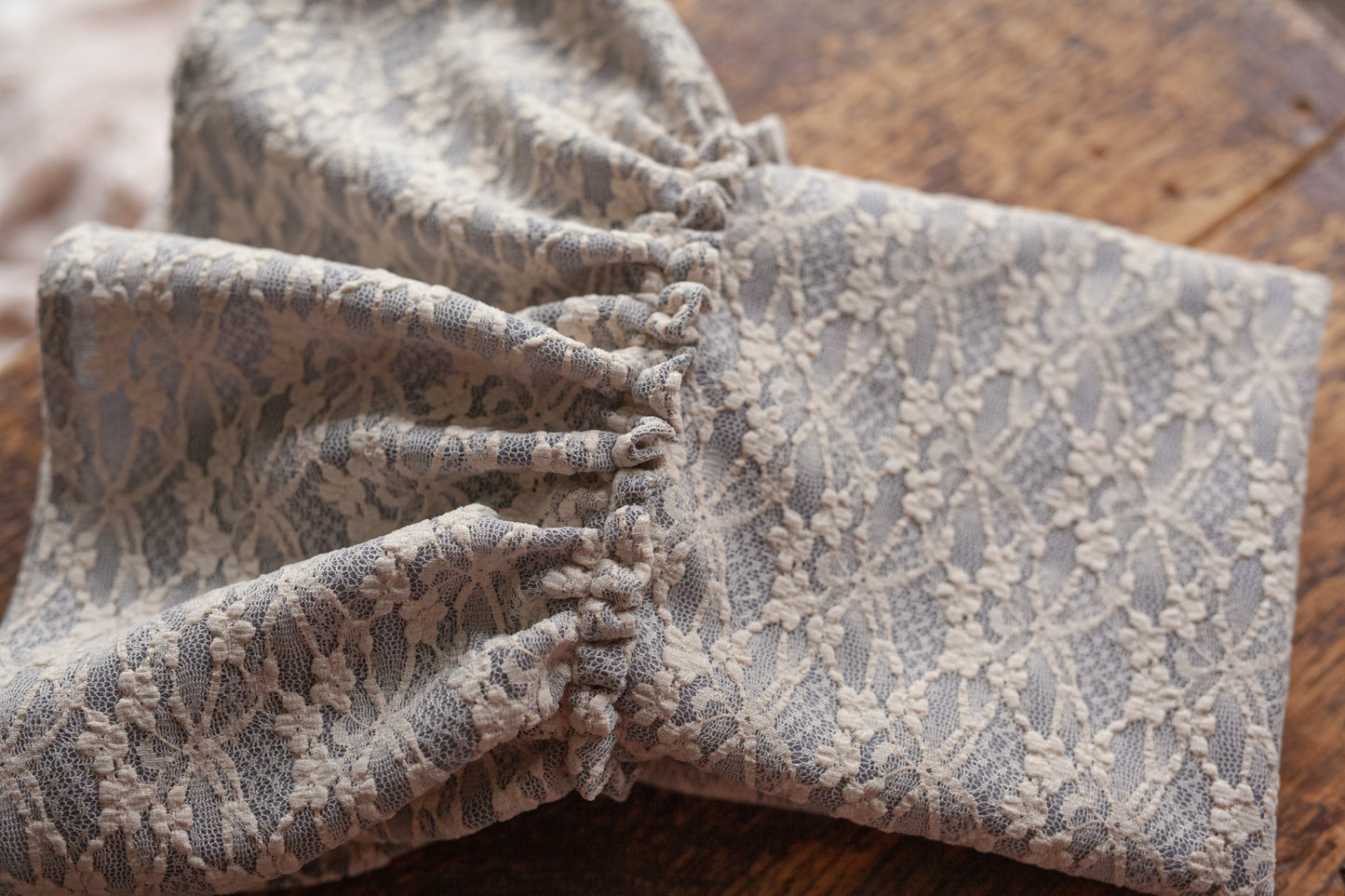 Creamy Lace on Grey