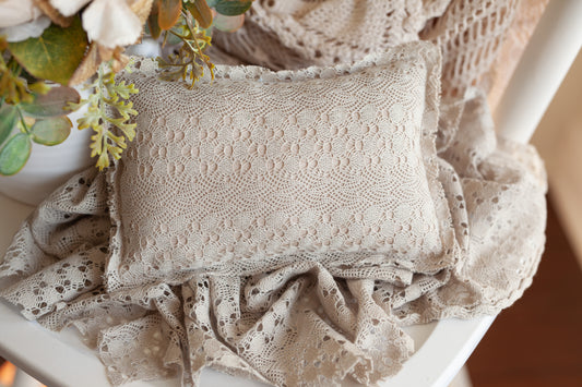 Rustic Taupe Pillow and Layer