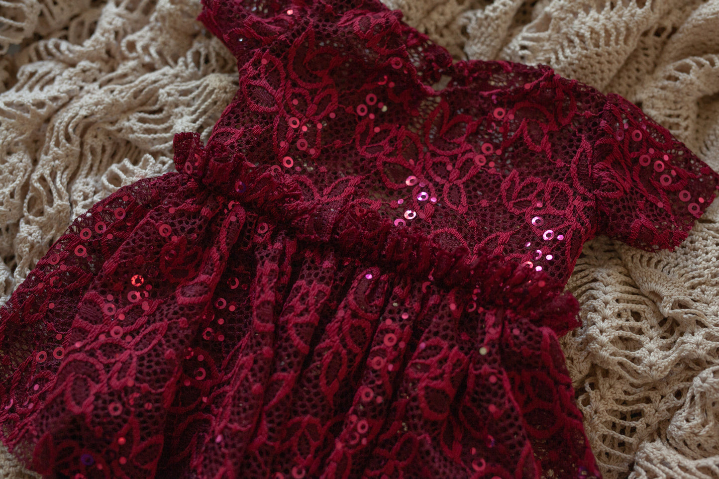 Maroon Newborn Romper