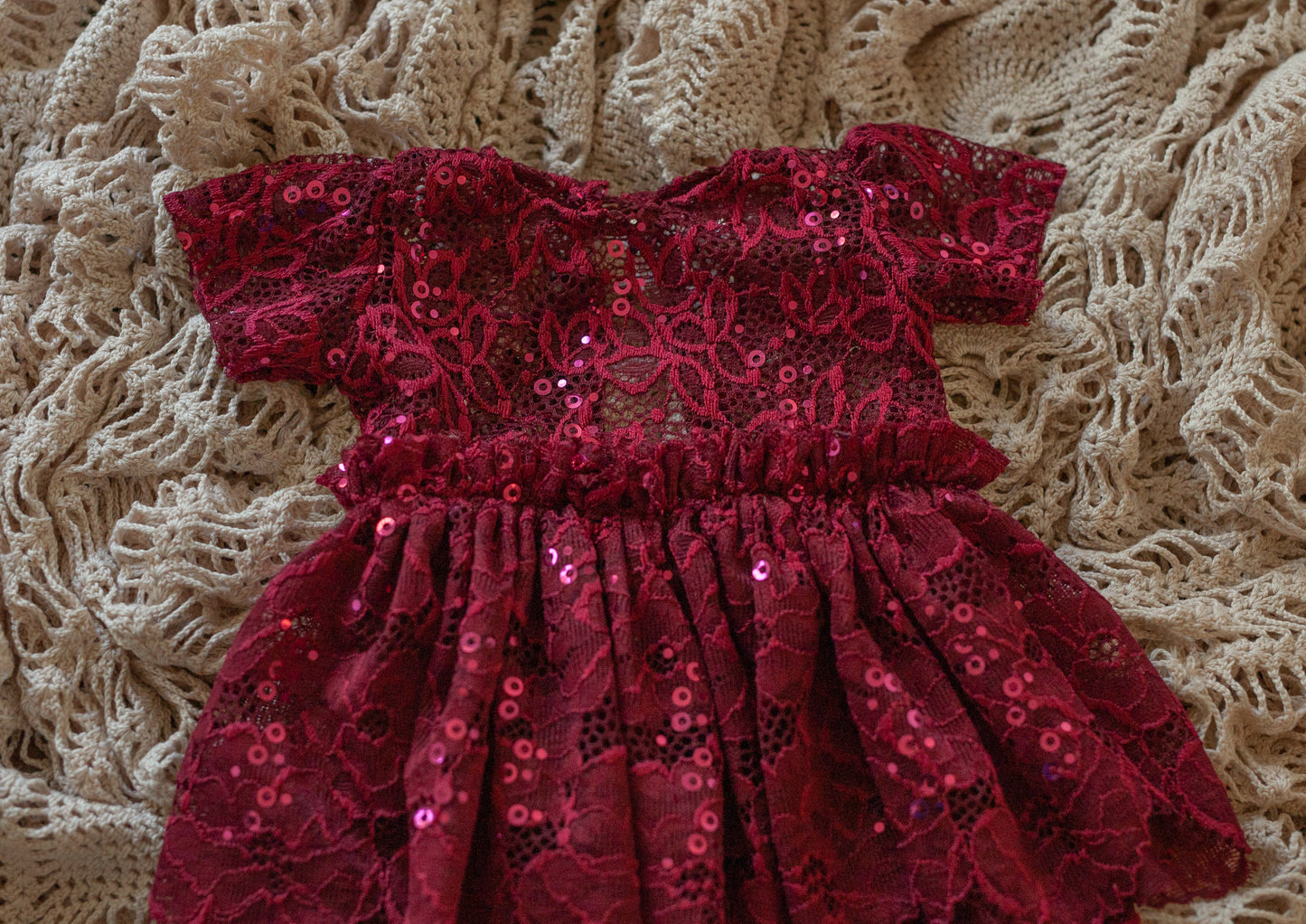 Maroon Newborn Romper