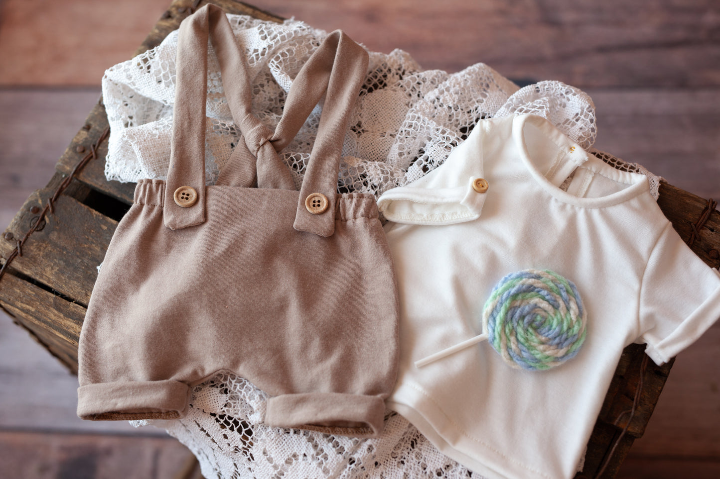 Beau - Newborn overalls and shirt