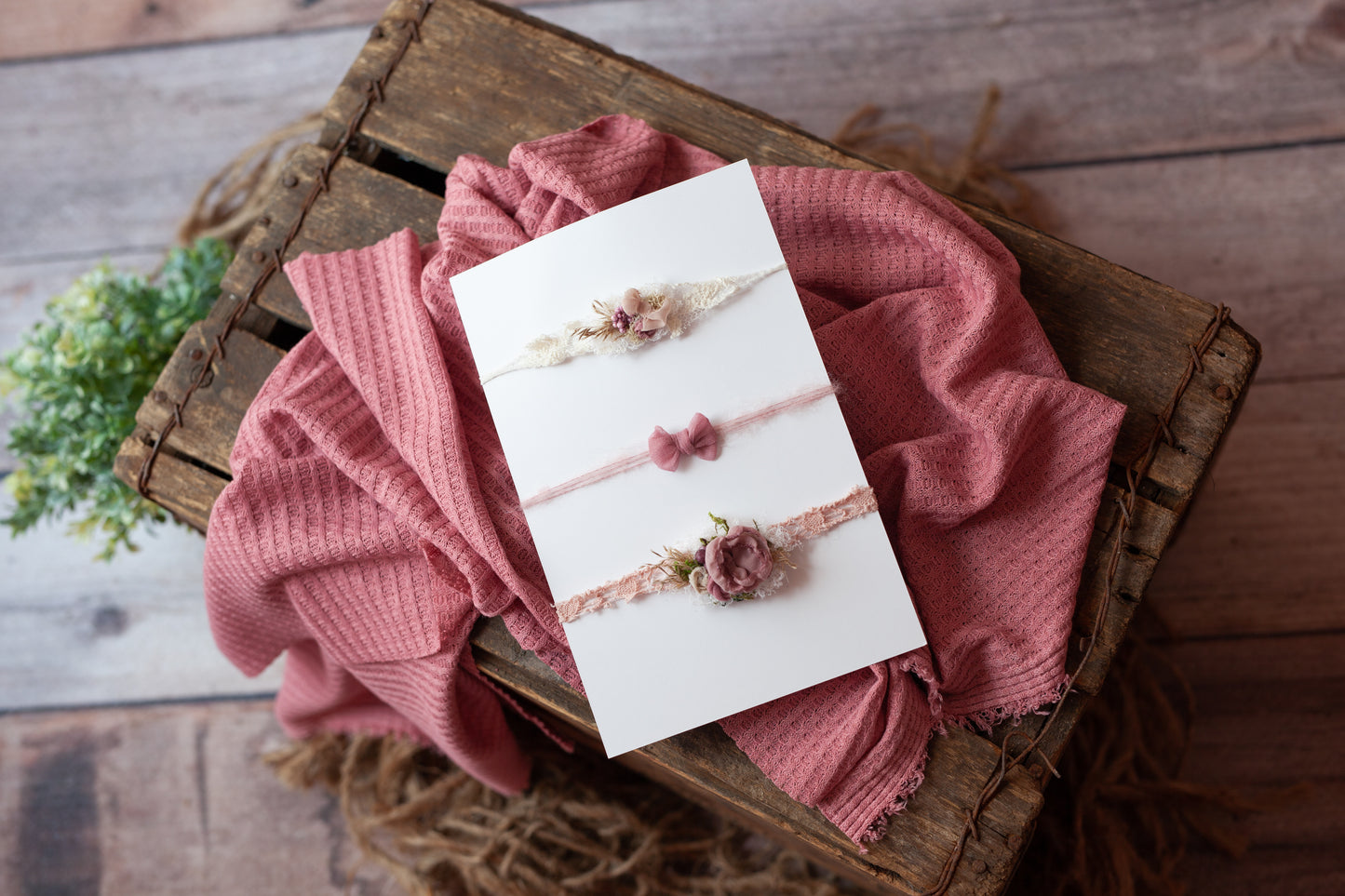 Dusty Rose- Set of 3 tiebacks