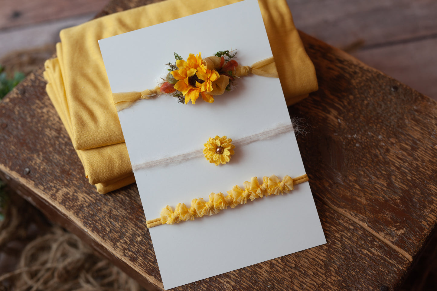 Sunflower- Set of 3 tiebacks
