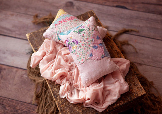 Cindy - Vintage Quilted Pillow and Wrap